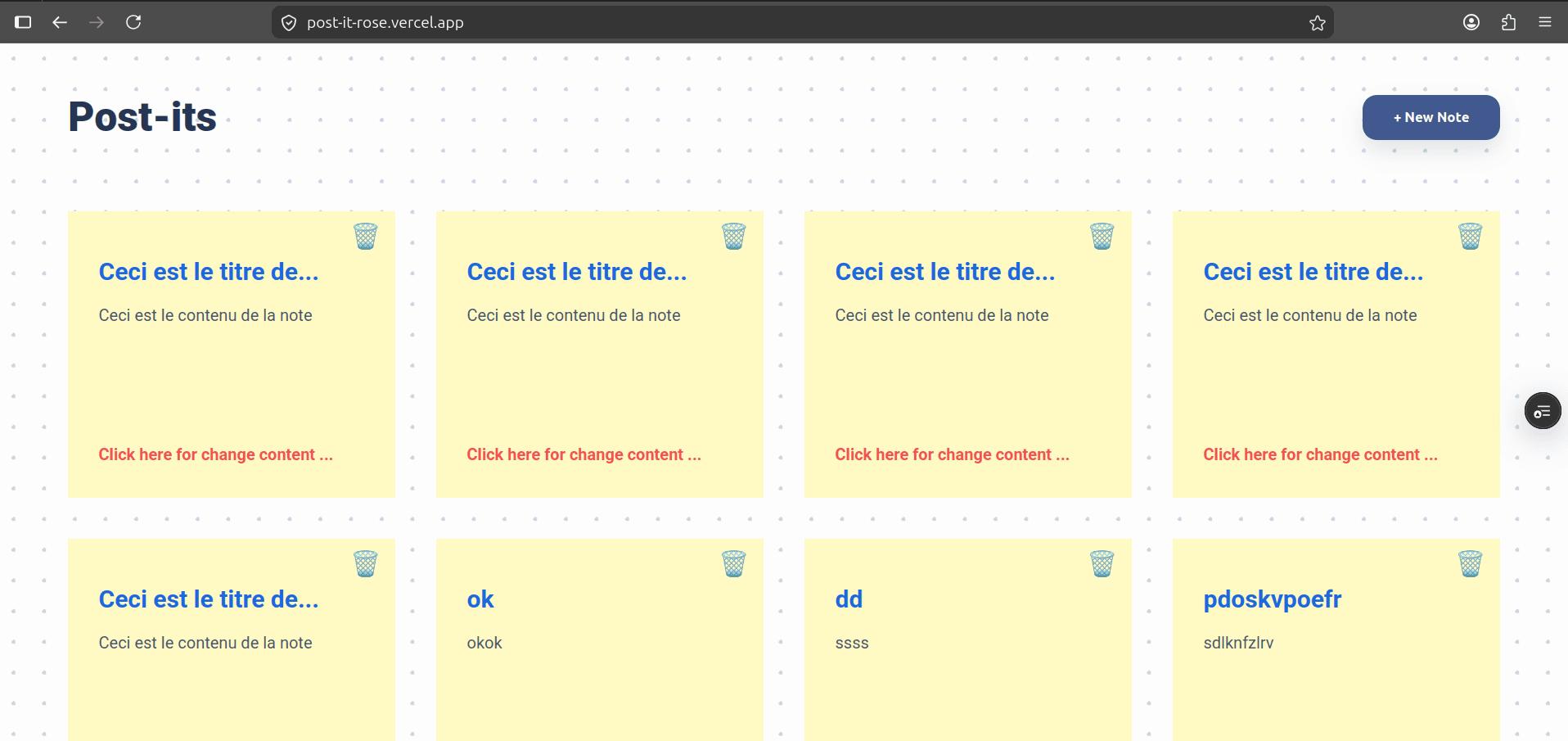 Post-It App capture d'écran